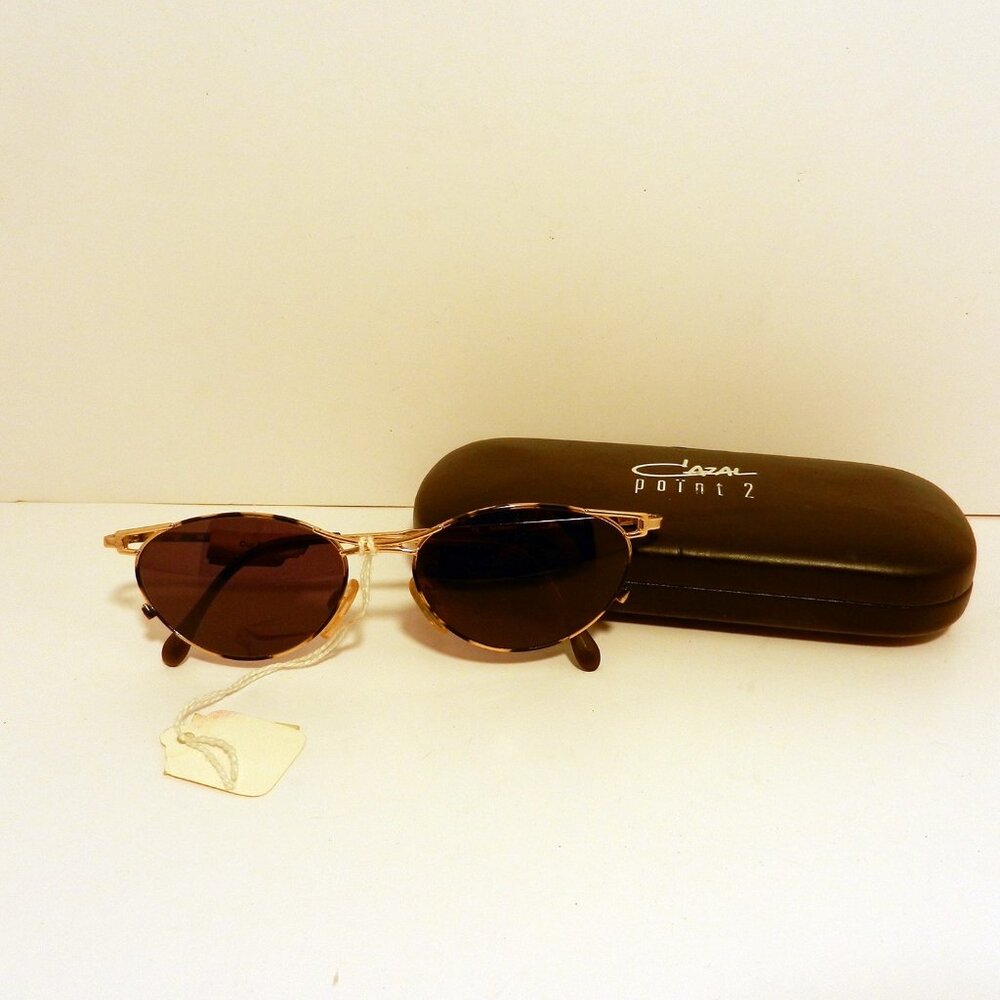 Cazal Point 2 MOD 1118COL.612 Large Black Tortoise/ClassGold NOS Sunglasses 3596